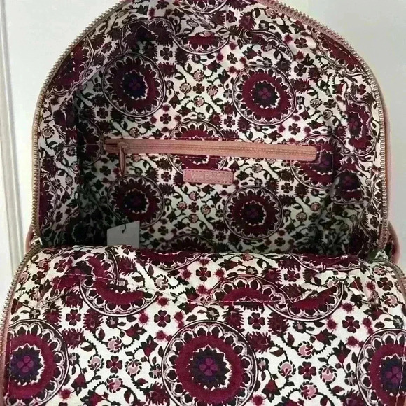 Vera Bradley leather and suede backpack purse - Picture 4 of 8
